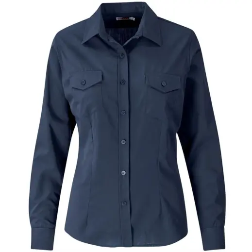 Ladies Long Sleeve Kensington Shirt Navy